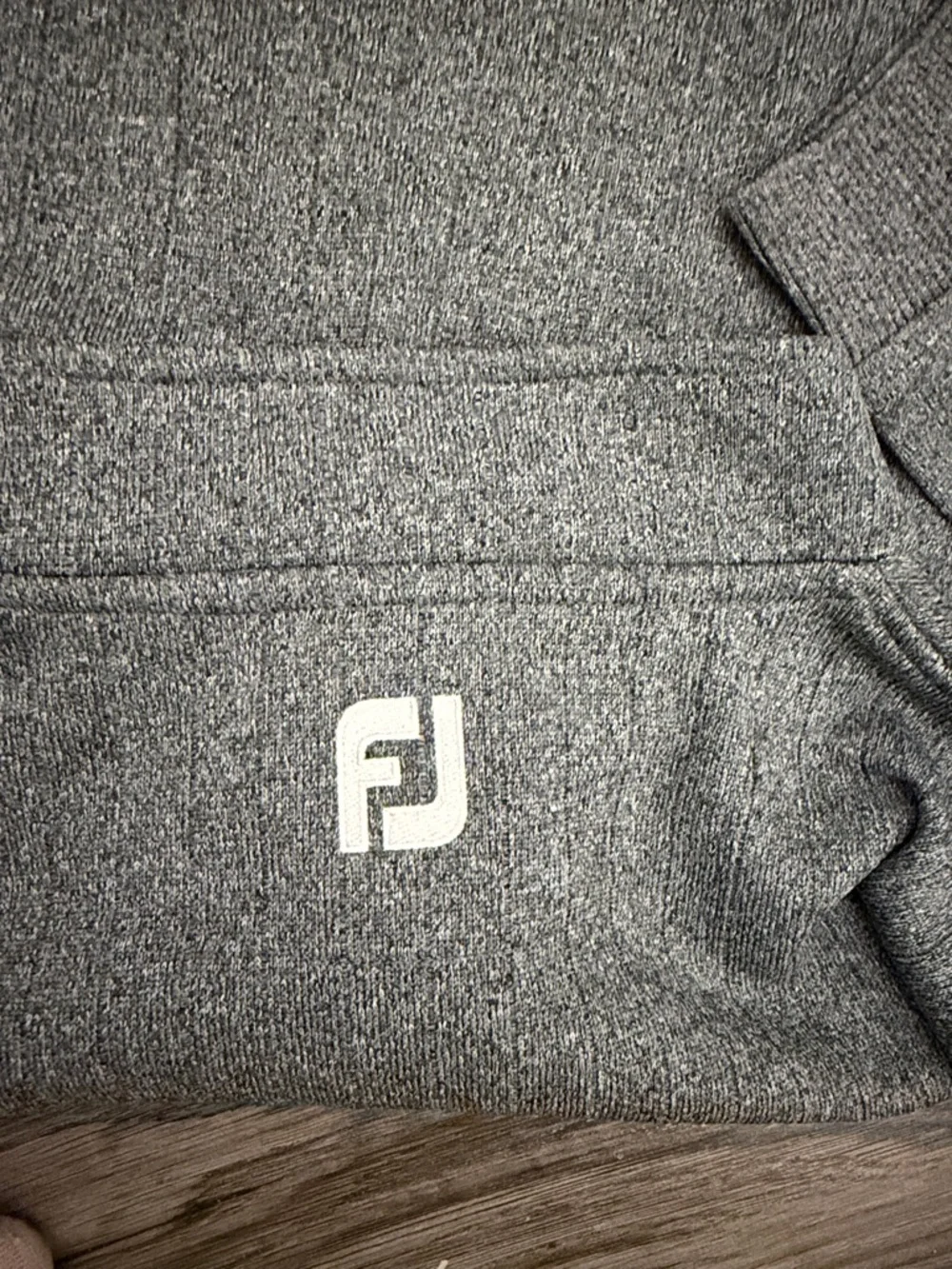 FootJoy Men's Gray Heather Quarter-Zip Pullover Coastal Carolina Challengers - Picture 4 of 4